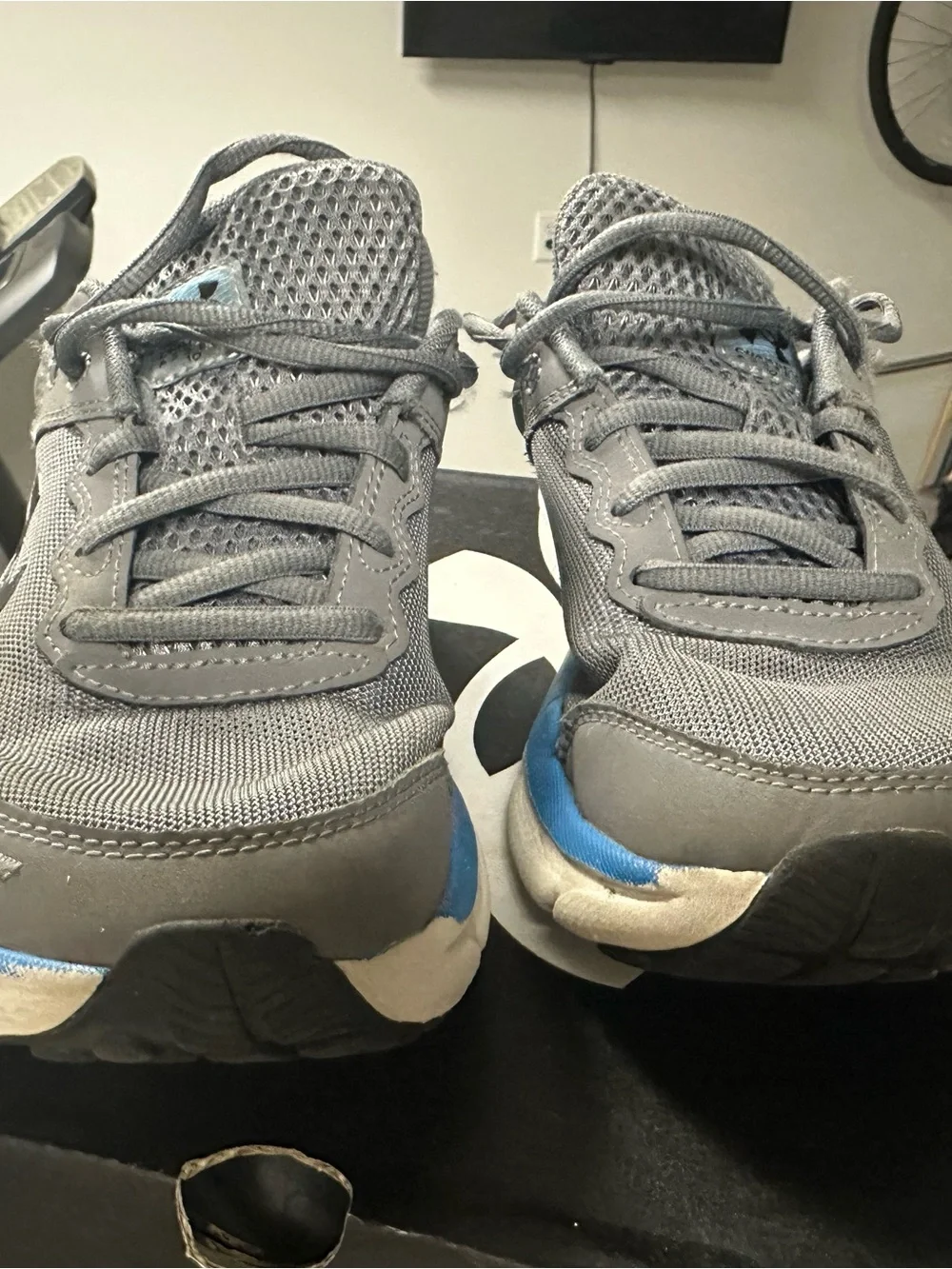 Under Armour Kids Gray & Blue Athletic Sneakers